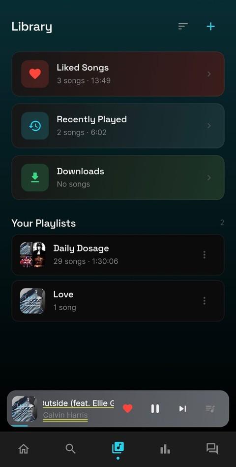Armonia library screen